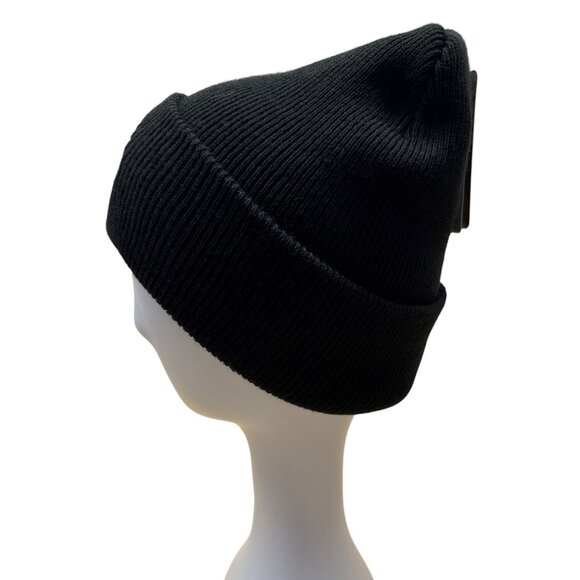Carhartt Black Knit Cuffed Beanie Hat With Embroidered Logos - New - Picture 5 of 10